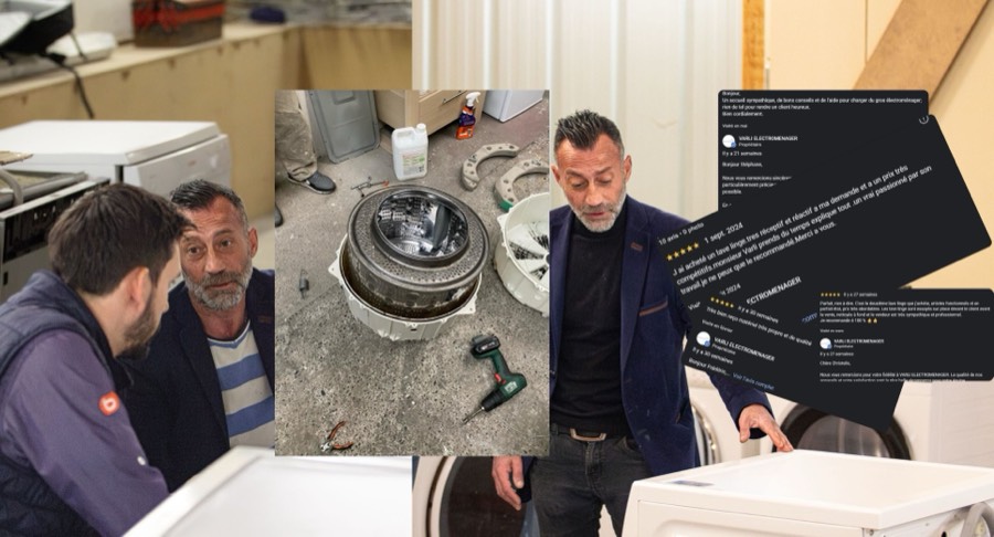 Technicien réparant un lave-linge à Genève - Genève Réparation Électroménager